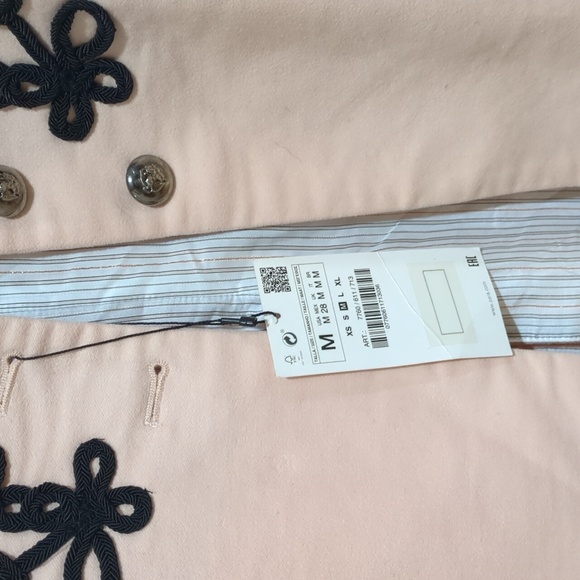 Zara Woman military-style braid blazer in nude pink, Medium Size.N WT - Picture 5 of 8